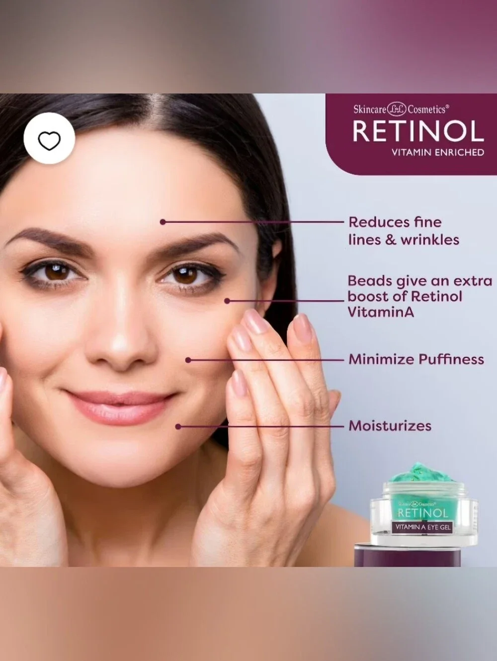 Skincare Cosmetica Livaura Retinol Anti-Aging Eye Gel - NEW